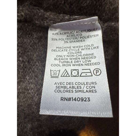 LOFT Outlet Brown Cowl Neck Sweater Size XL Soft Knit Tunic Pullover - Picture 9 of 9